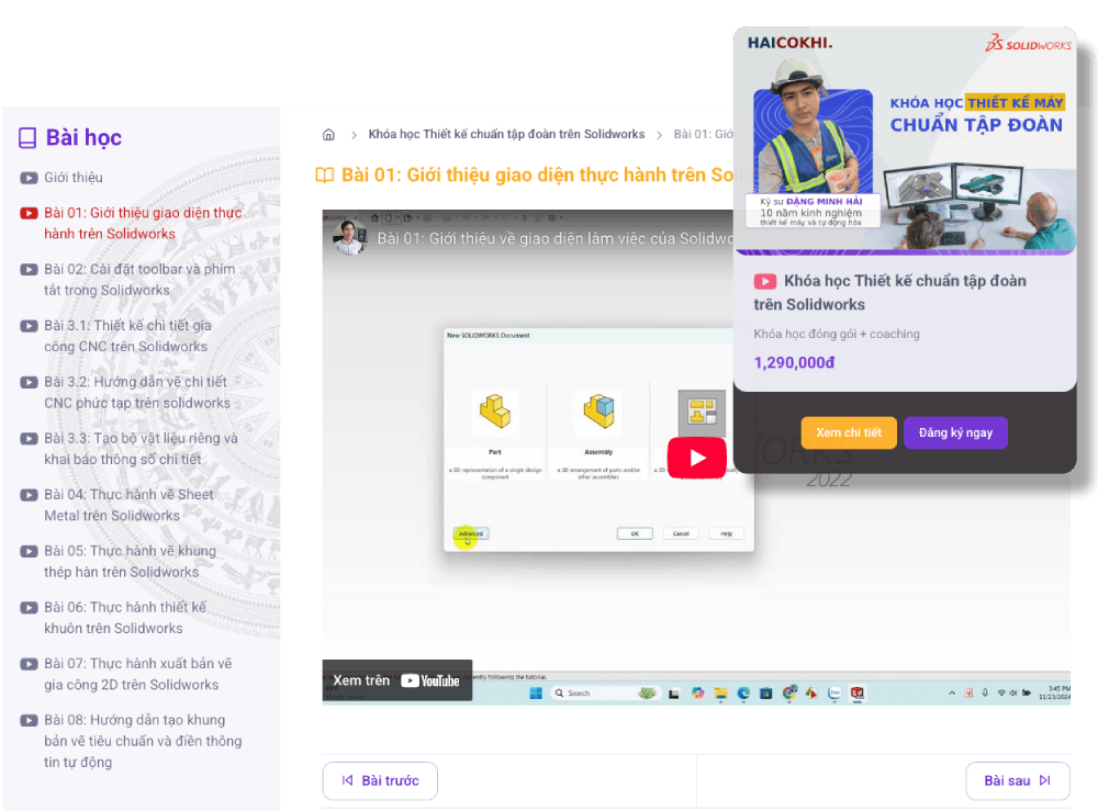 Bán khóa học online đóng gói cố định